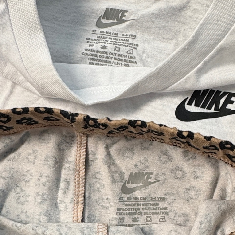 Nike Kids White and Brown Floral Set - Picture 3 of 3